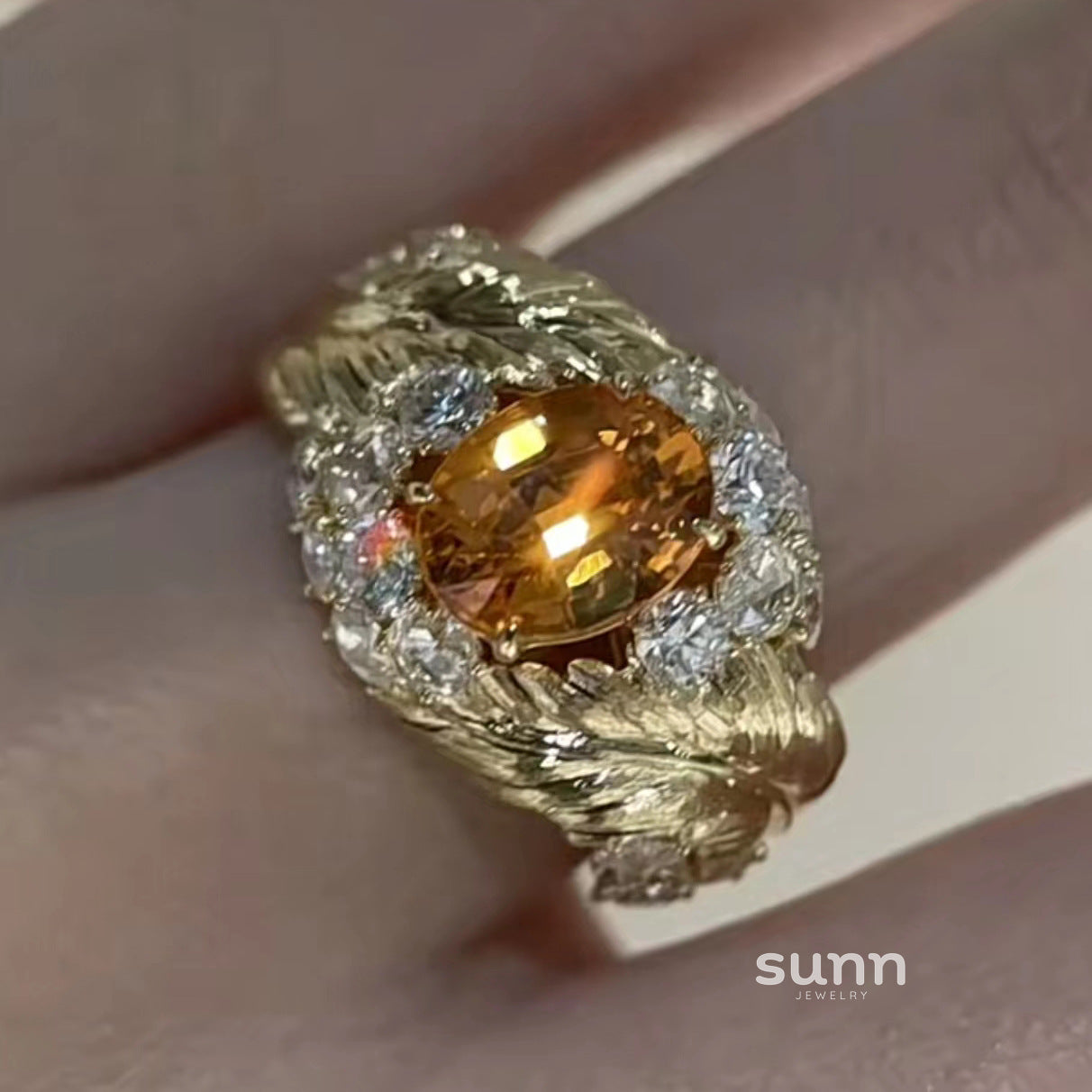 Madyson Gilded Zircon Ring [V5XA5NWD]
