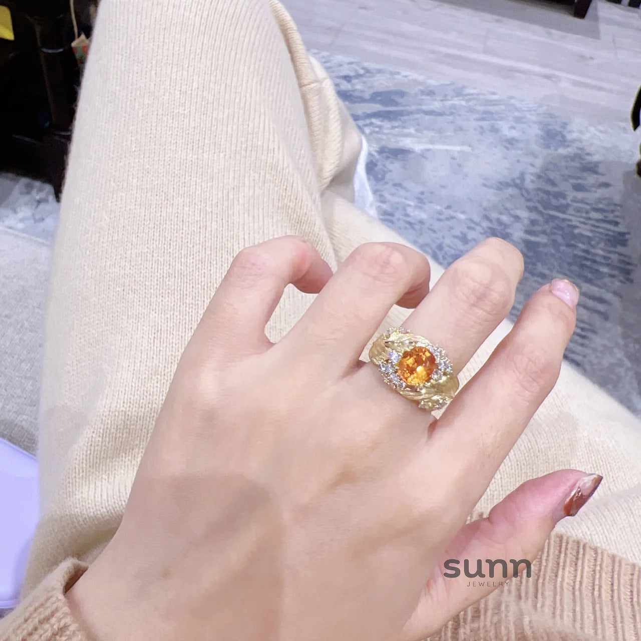 Madyson Gilded Zircon Ring [MCX800FQ]