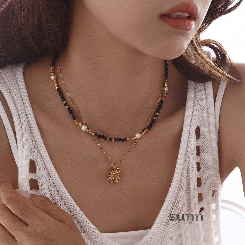 Mae Black Crystal Pearl Choker [8GU7G93A]