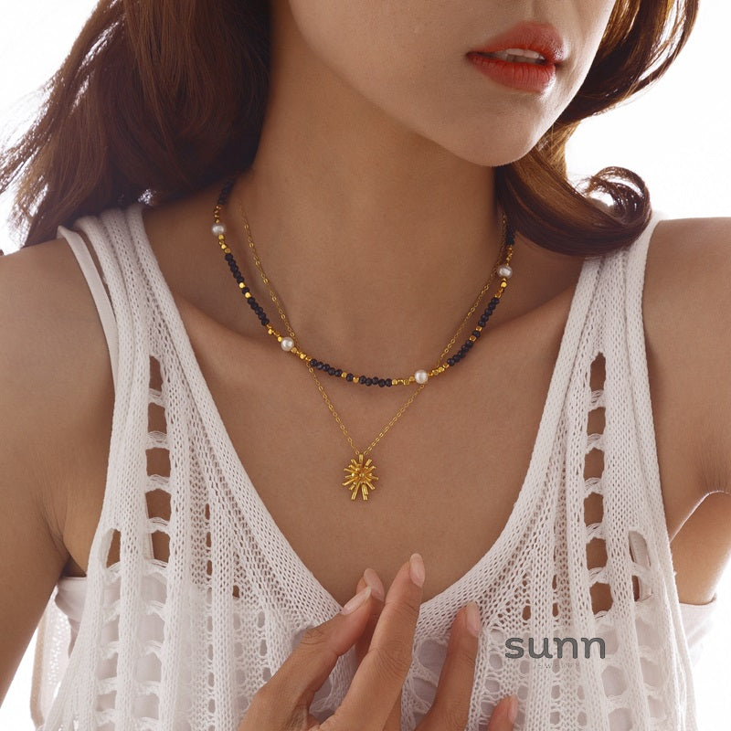 Mae Black Crystal Pearl Choker [7Q8S3GGH]