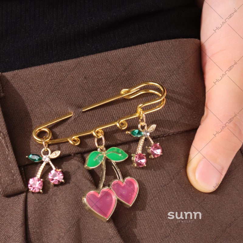 Mae Enamel Cherry Pin [X6XOUZZ7]