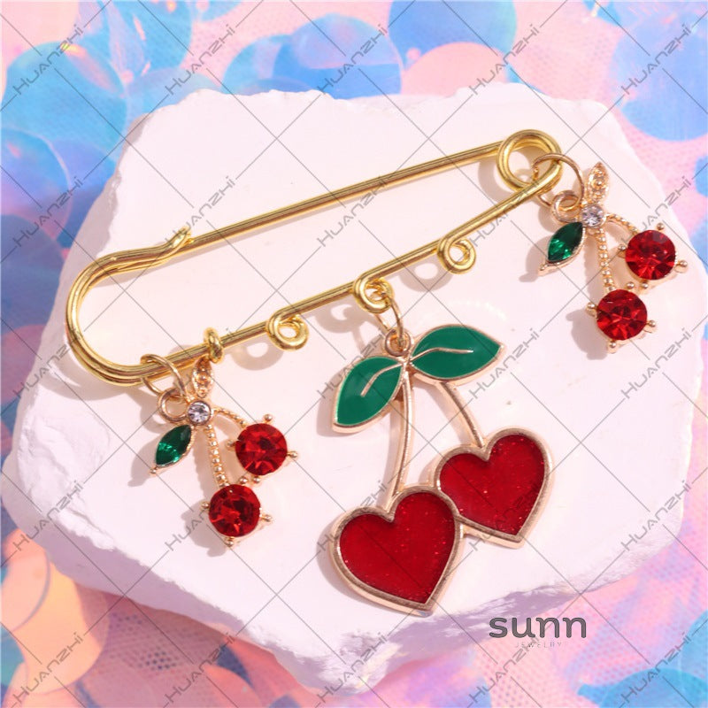 Mae Enamel Cherry Pin [52S7NN1M]