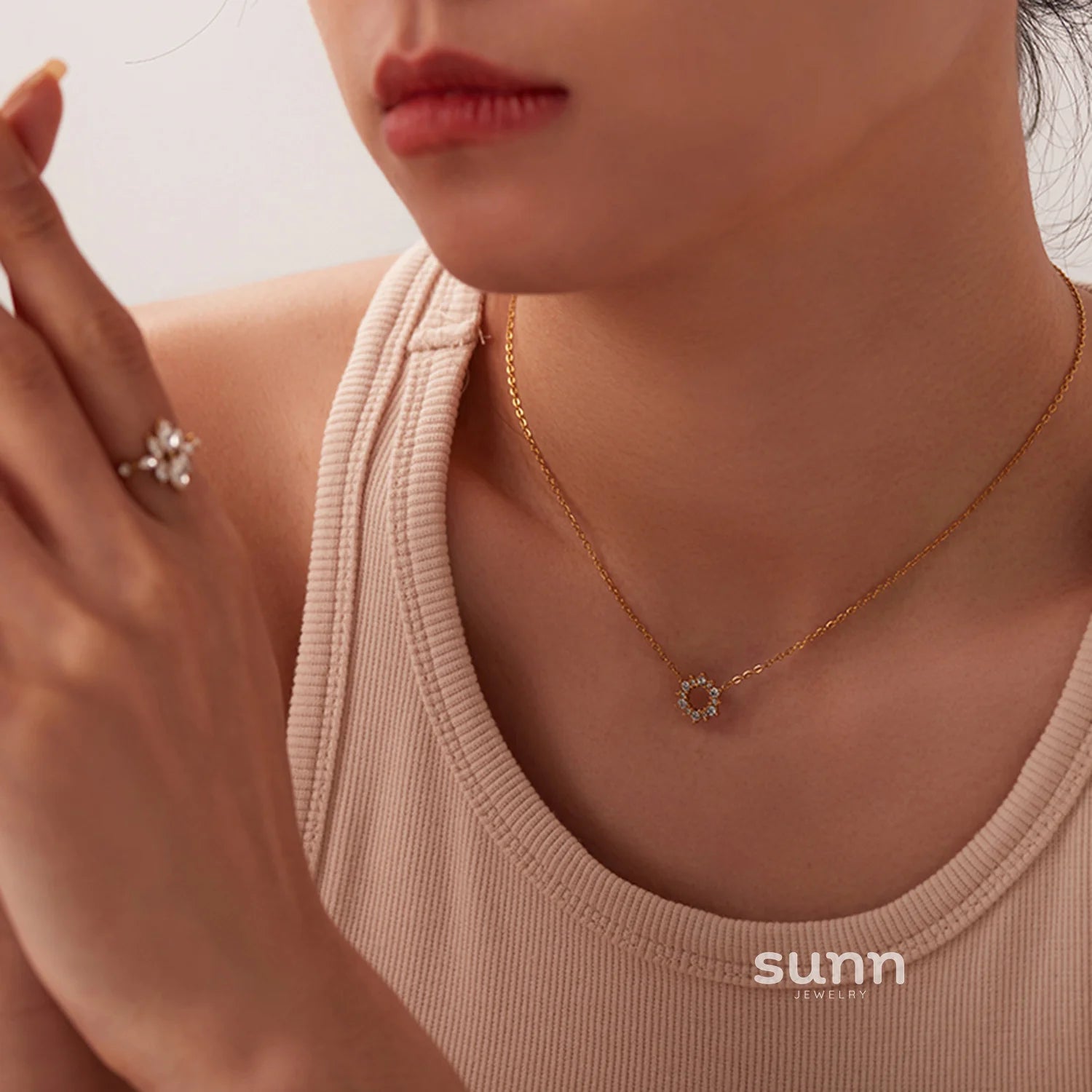 Mae Layered Zircon Necklace