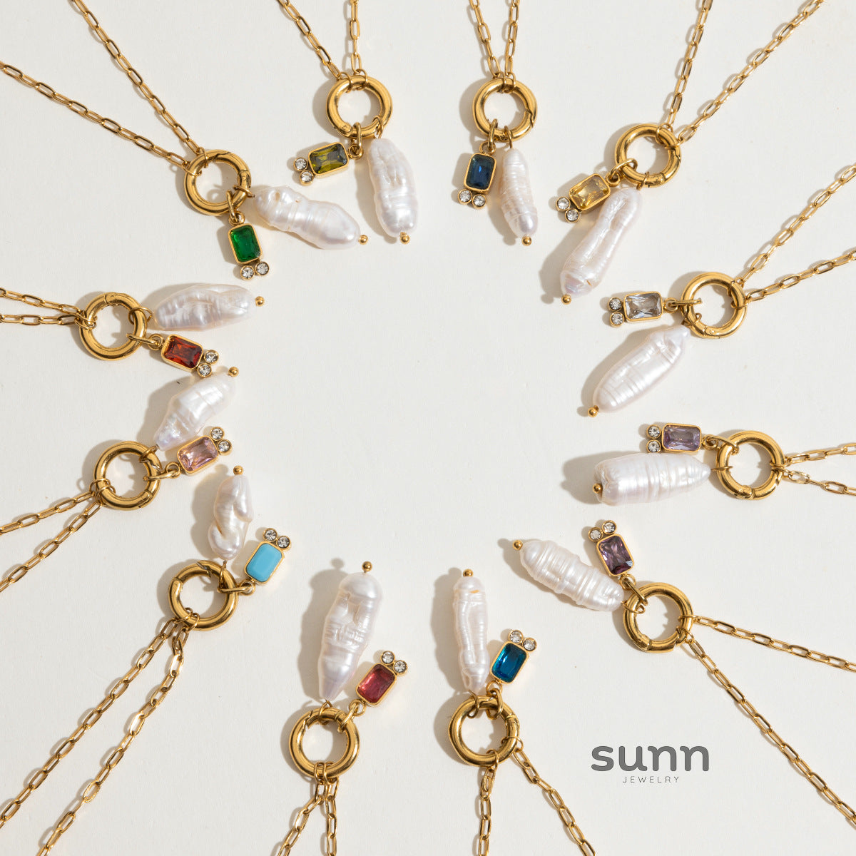 Maelani Dainty Birthstone Necklace [QSQBM9LL]