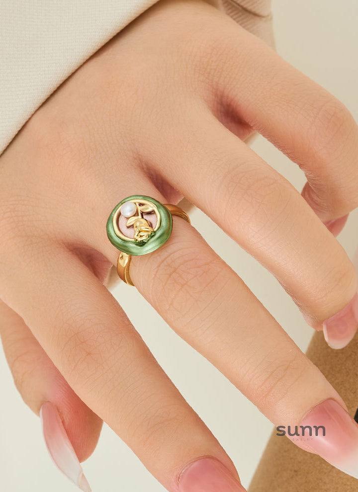 Maelani Floral Pearl Ring [FH3B3MPM]