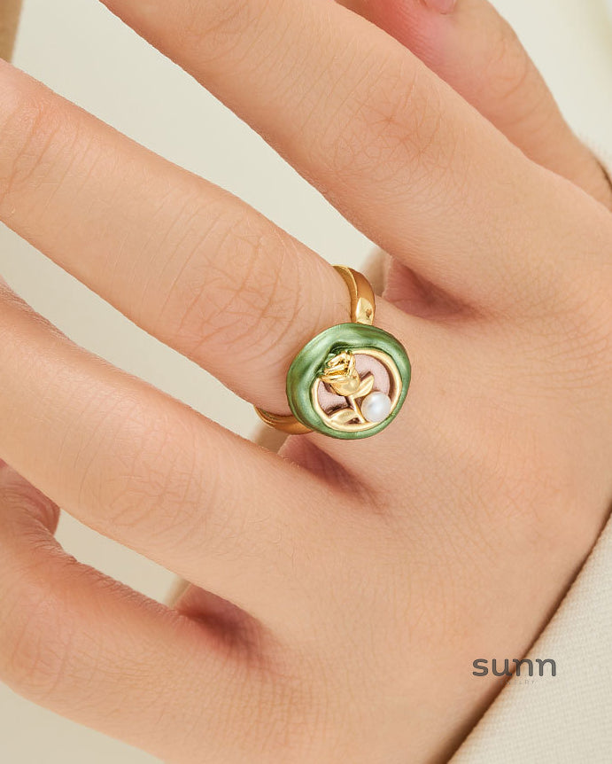 Maelani Floral Pearl Ring [DIHGMKXA]
