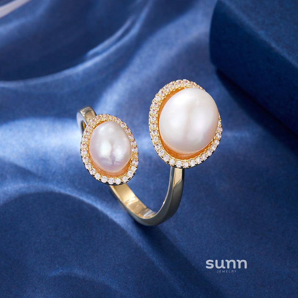 Maelani Micro-Set Pearl Open Ring [BCFA2UVT]