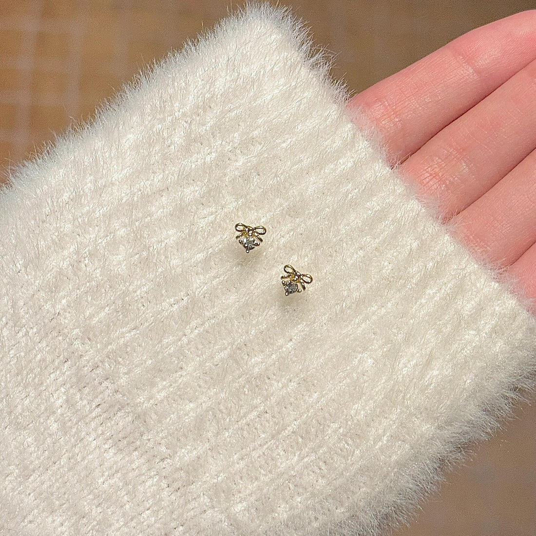 Maelie Sparkle Bow Studs