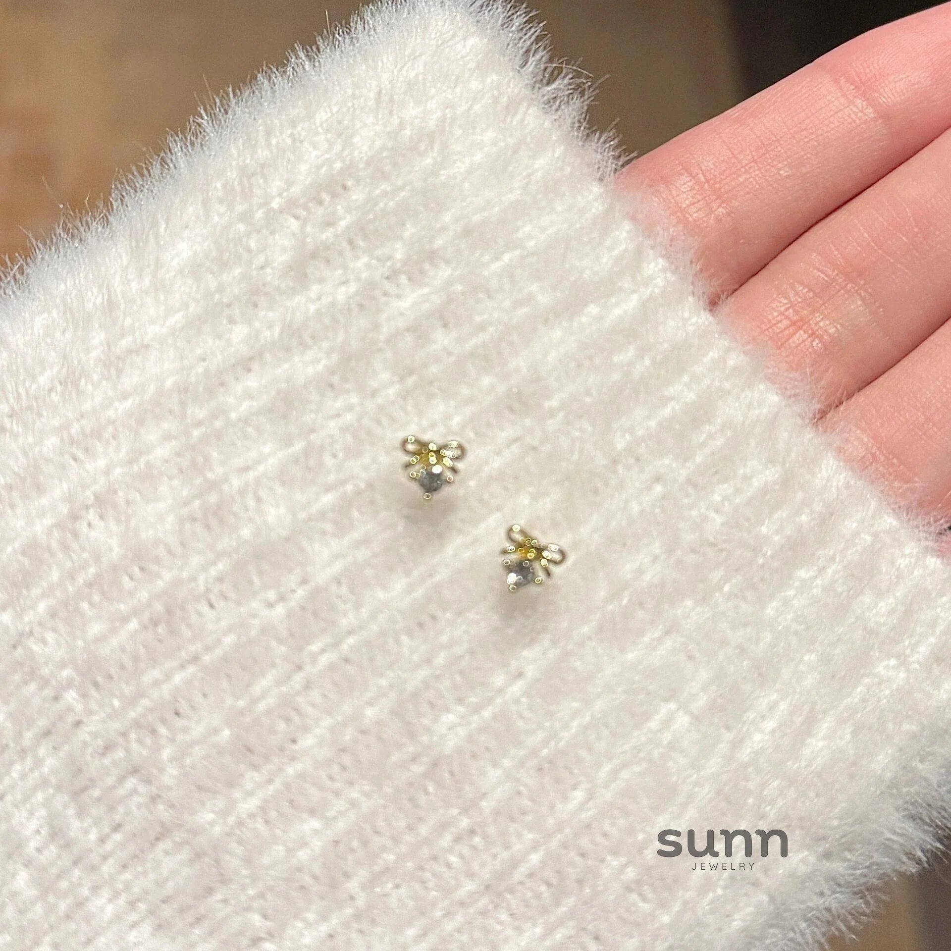Maelie Sparkle Bow Studs