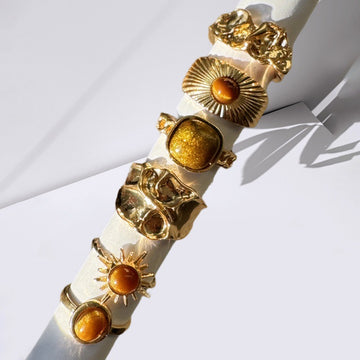 Maeva Sunflower & Tiger Ring Set [G0QO1D66]