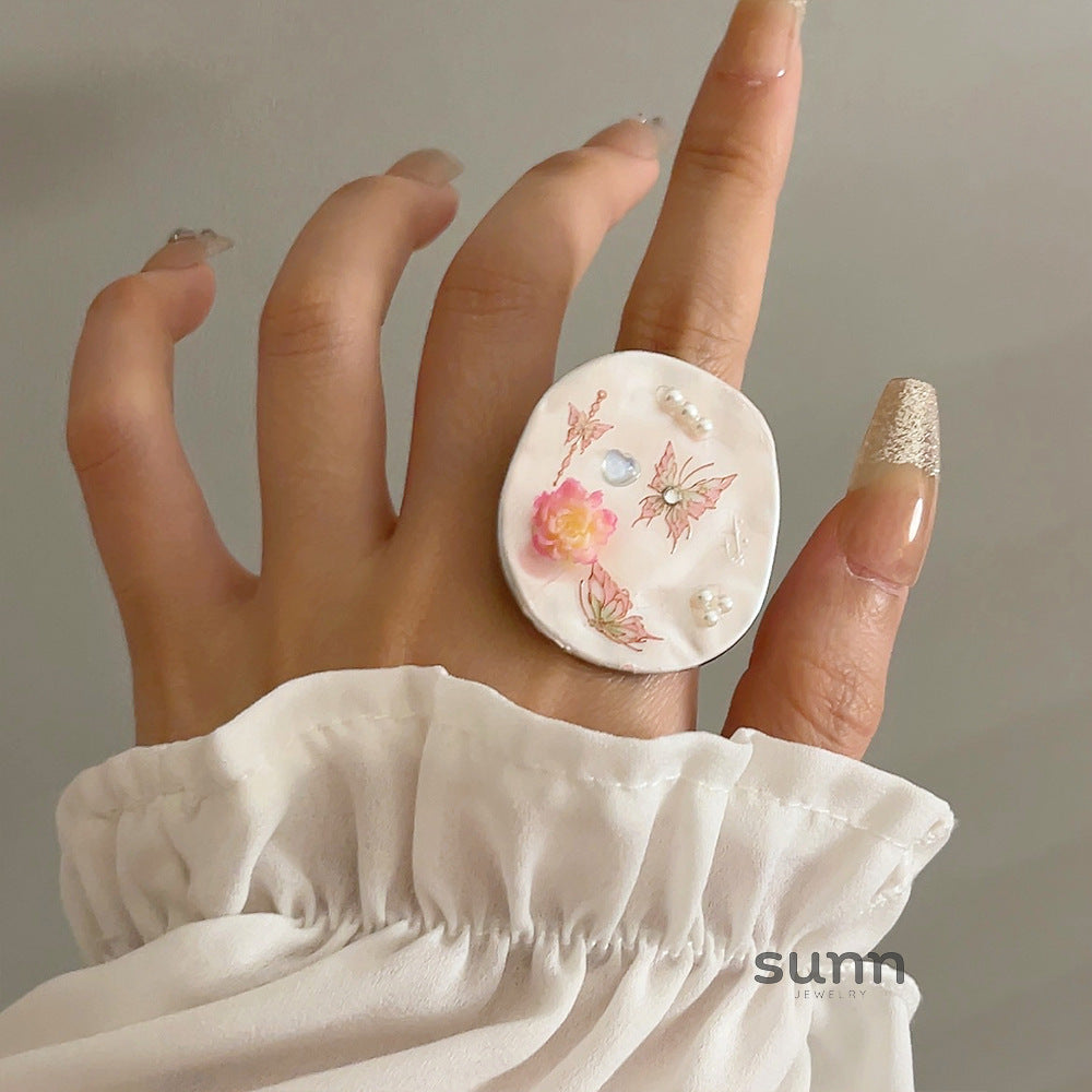 Maeve Colorful Enamel Ring [I84D0EQA]