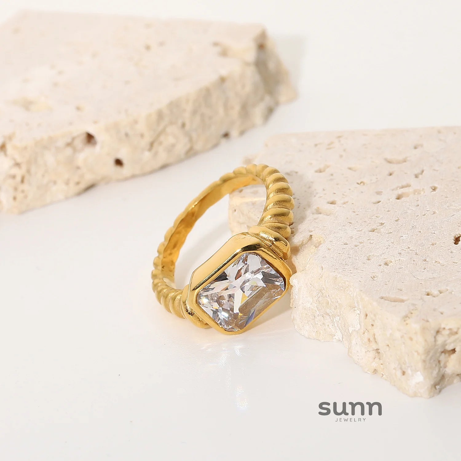 Maeve Twisted Zircon Ring
