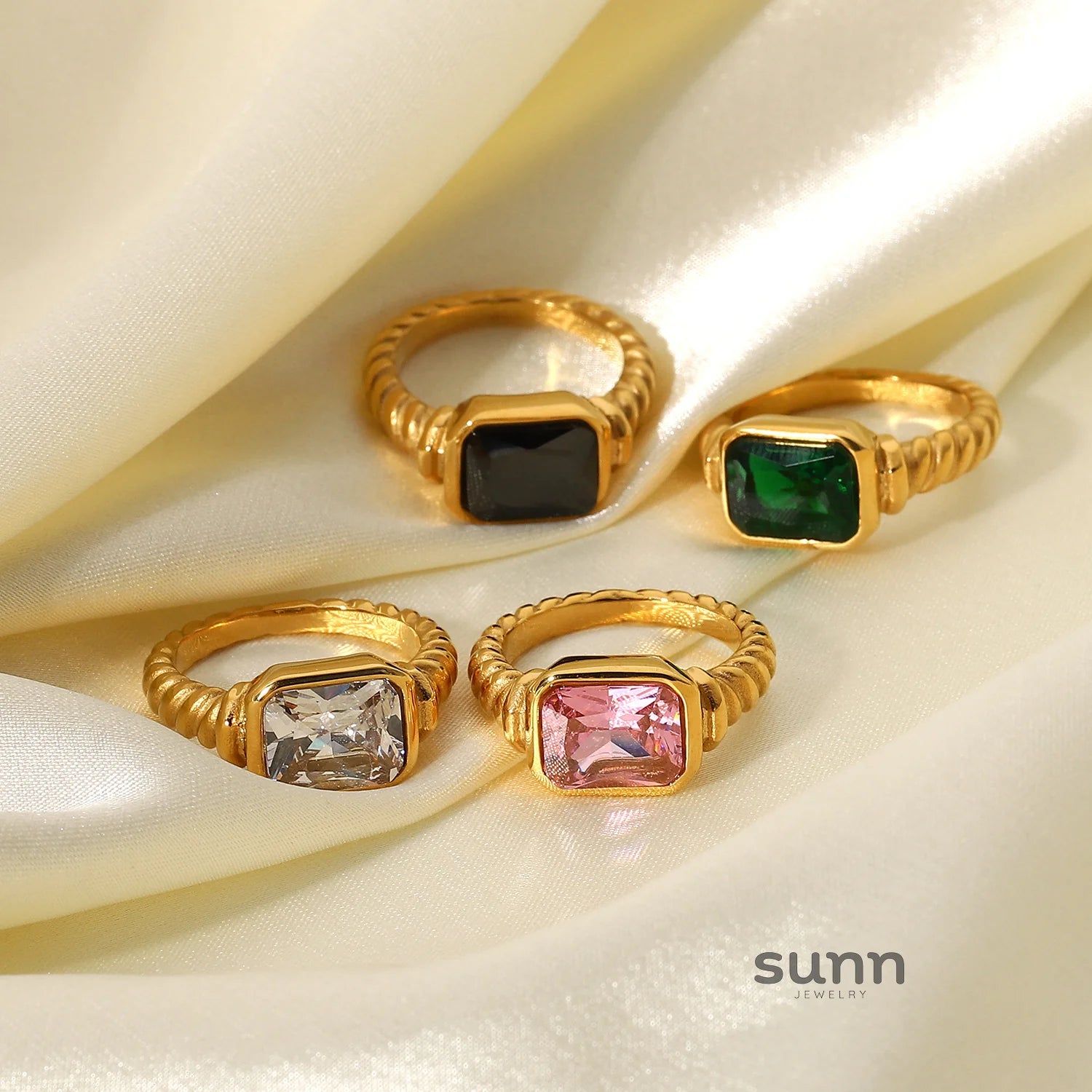 Maeve Twisted Zircon Ring