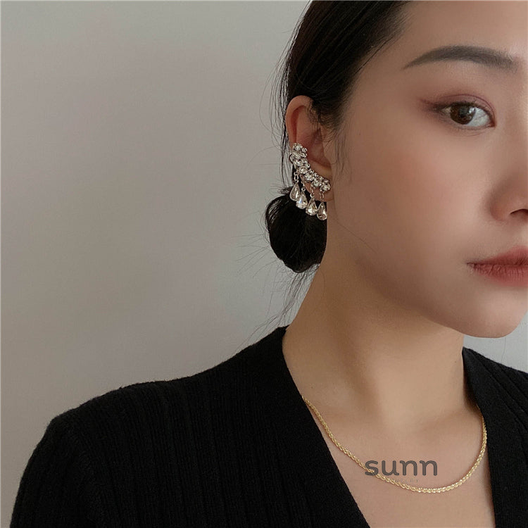 Magaly Crystal Tassel Drop Earrings [5YFERVCT]