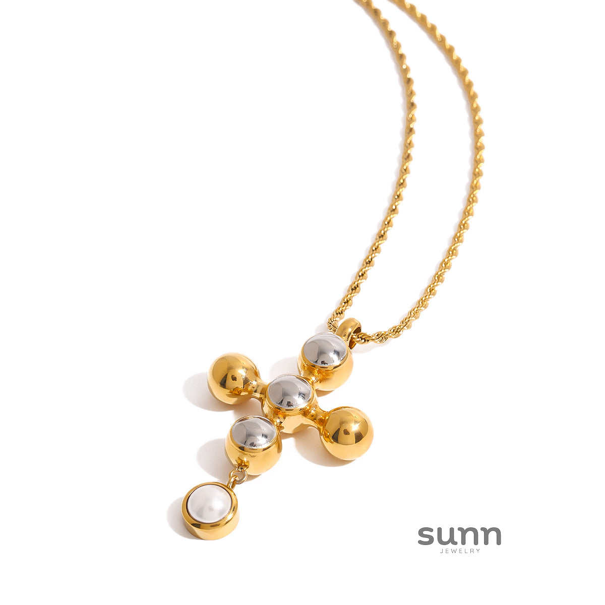 Magdalyn Delicate Cross Necklace [RSC5AFPT]