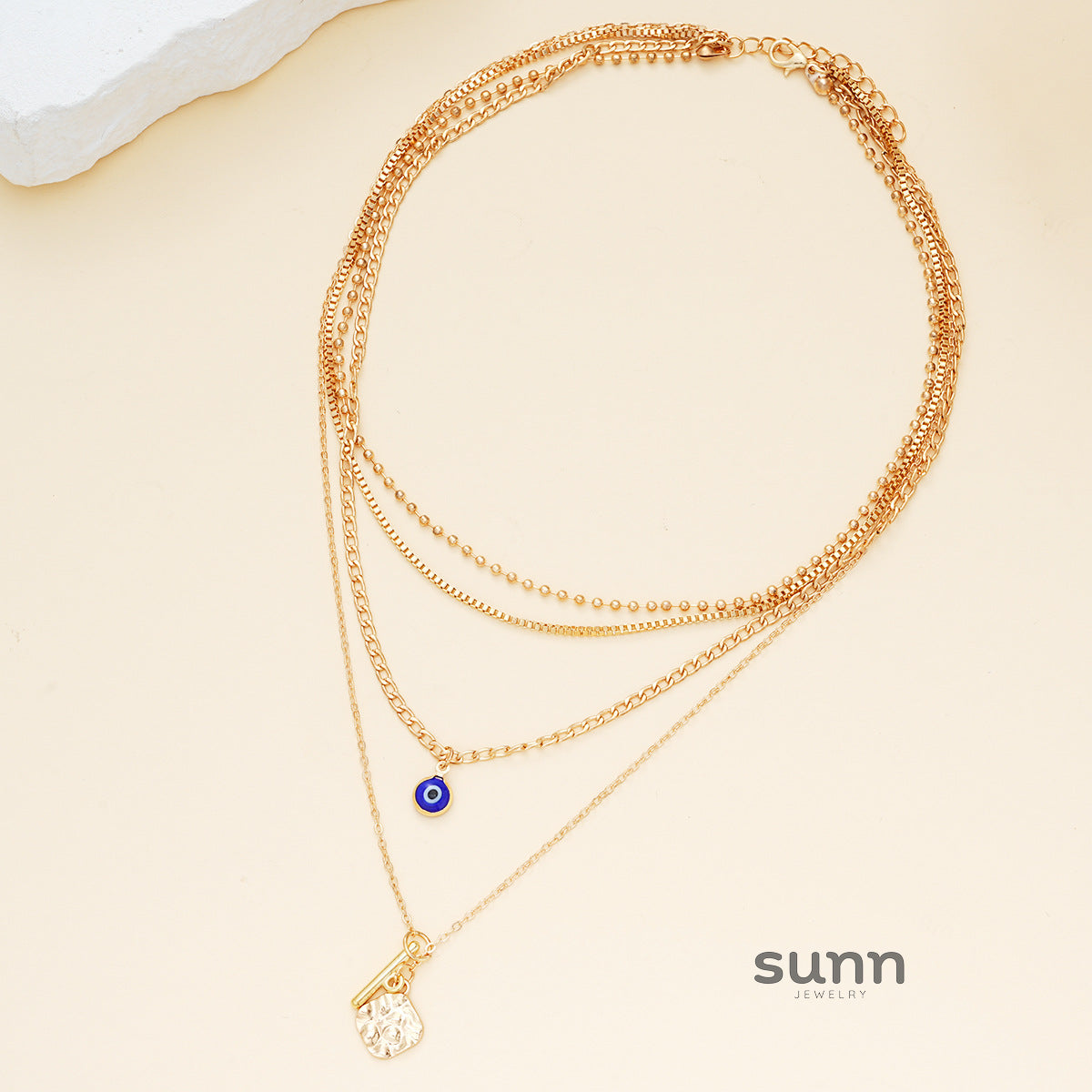 Maggie Layered Charm Necklace Set [Y6H2I2CB]