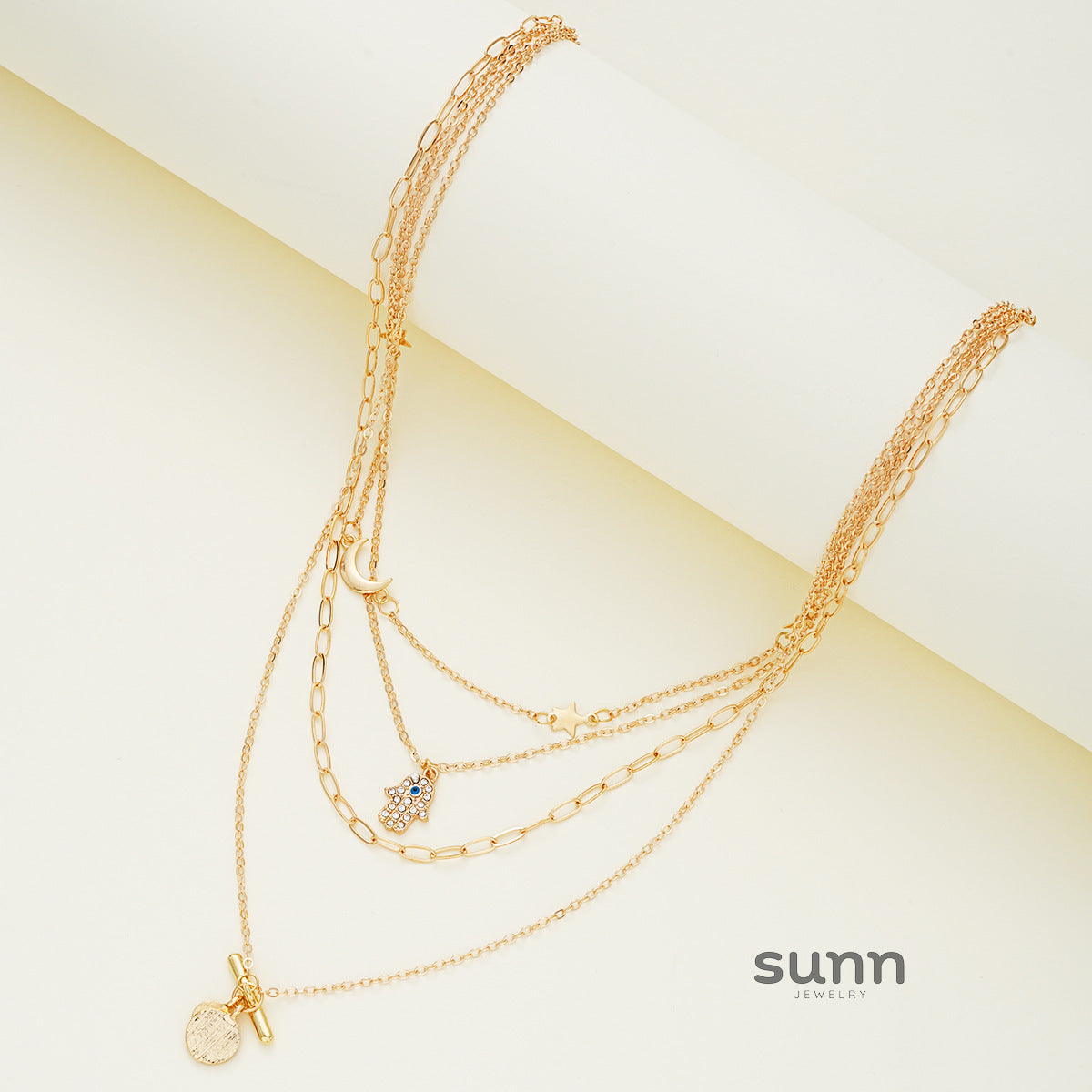 Maggie Layered Charm Necklace Set [JBQR7ZPT]