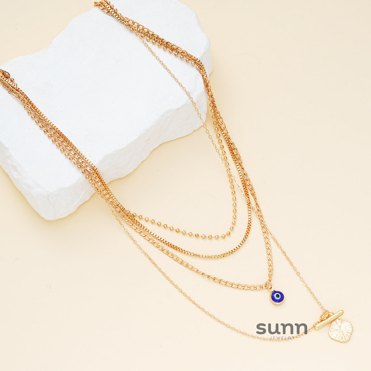 Maggie Layered Charm Necklace Set [9TXW6RP6]