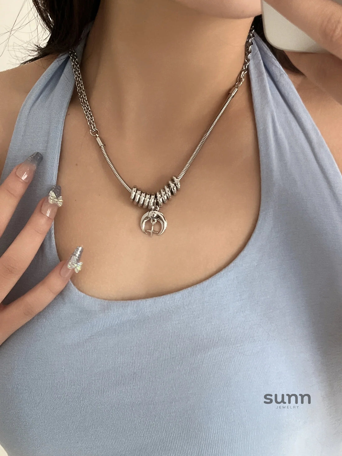 Maggie Lunar Pendant Necklace
