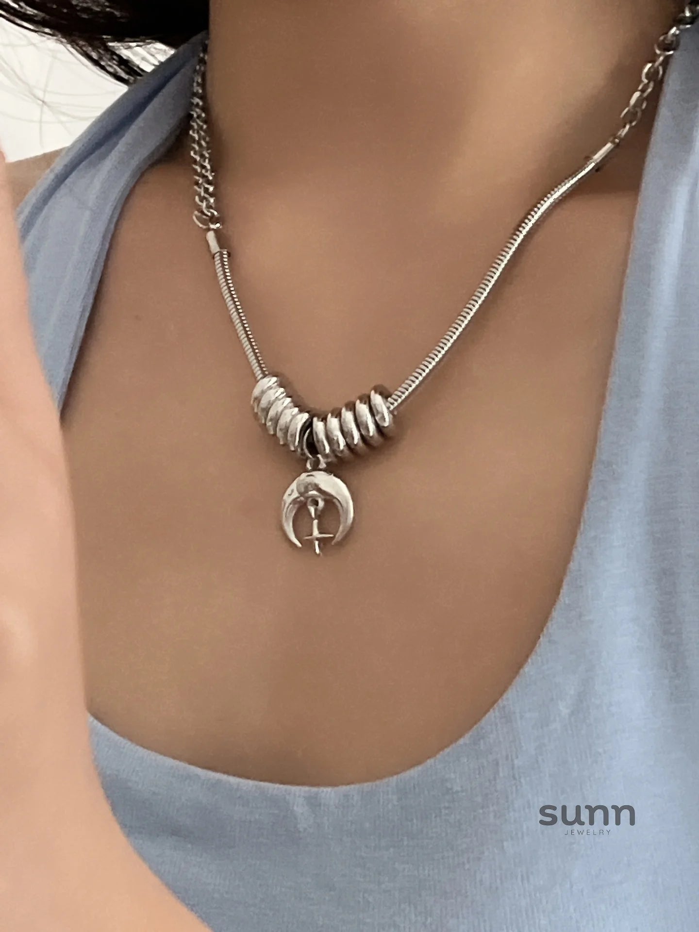 Maggie Lunar Pendant Necklace