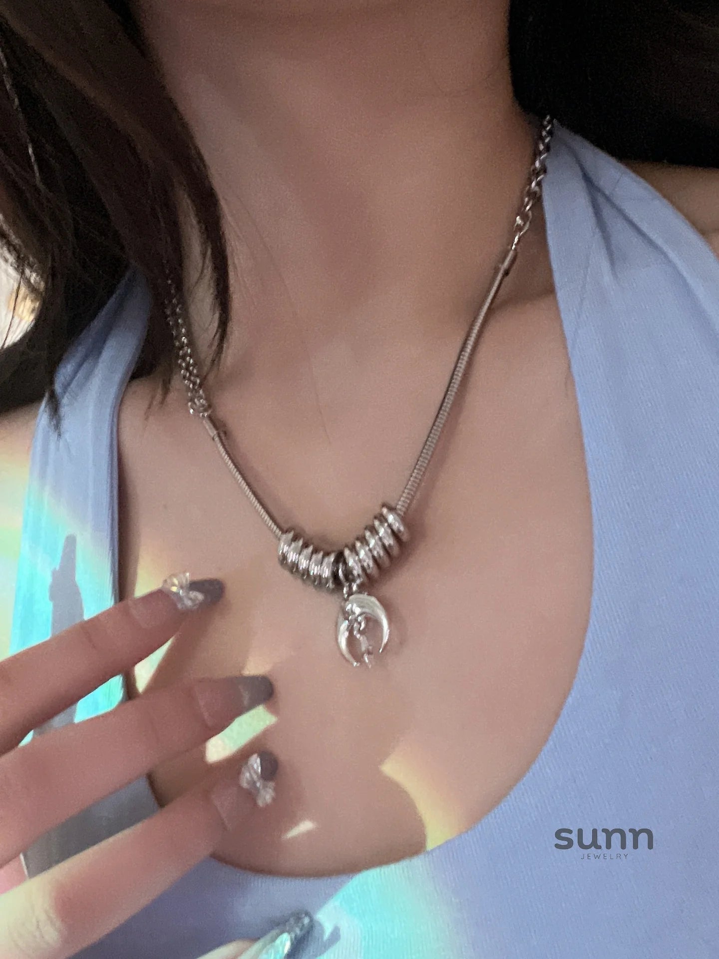Maggie Lunar Pendant Necklace