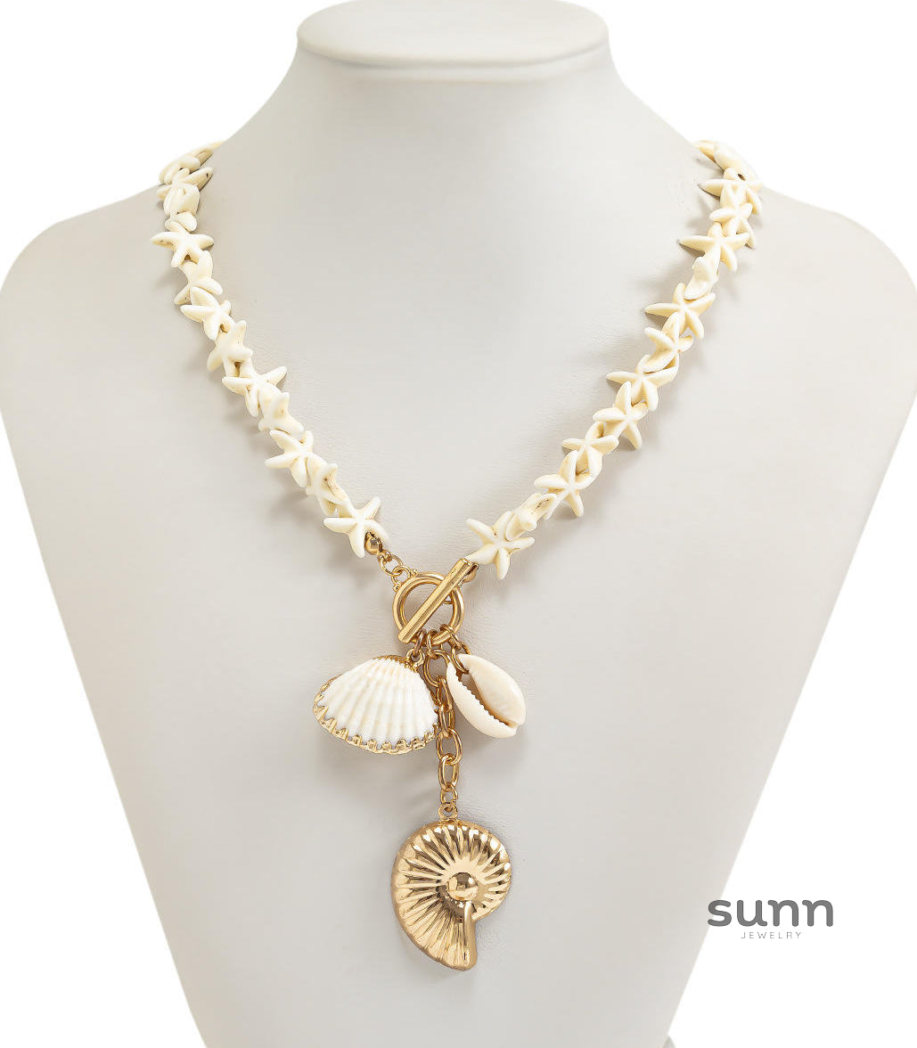 Mahalia Starfish Shell Beaded Necklace [GV19EPEW]