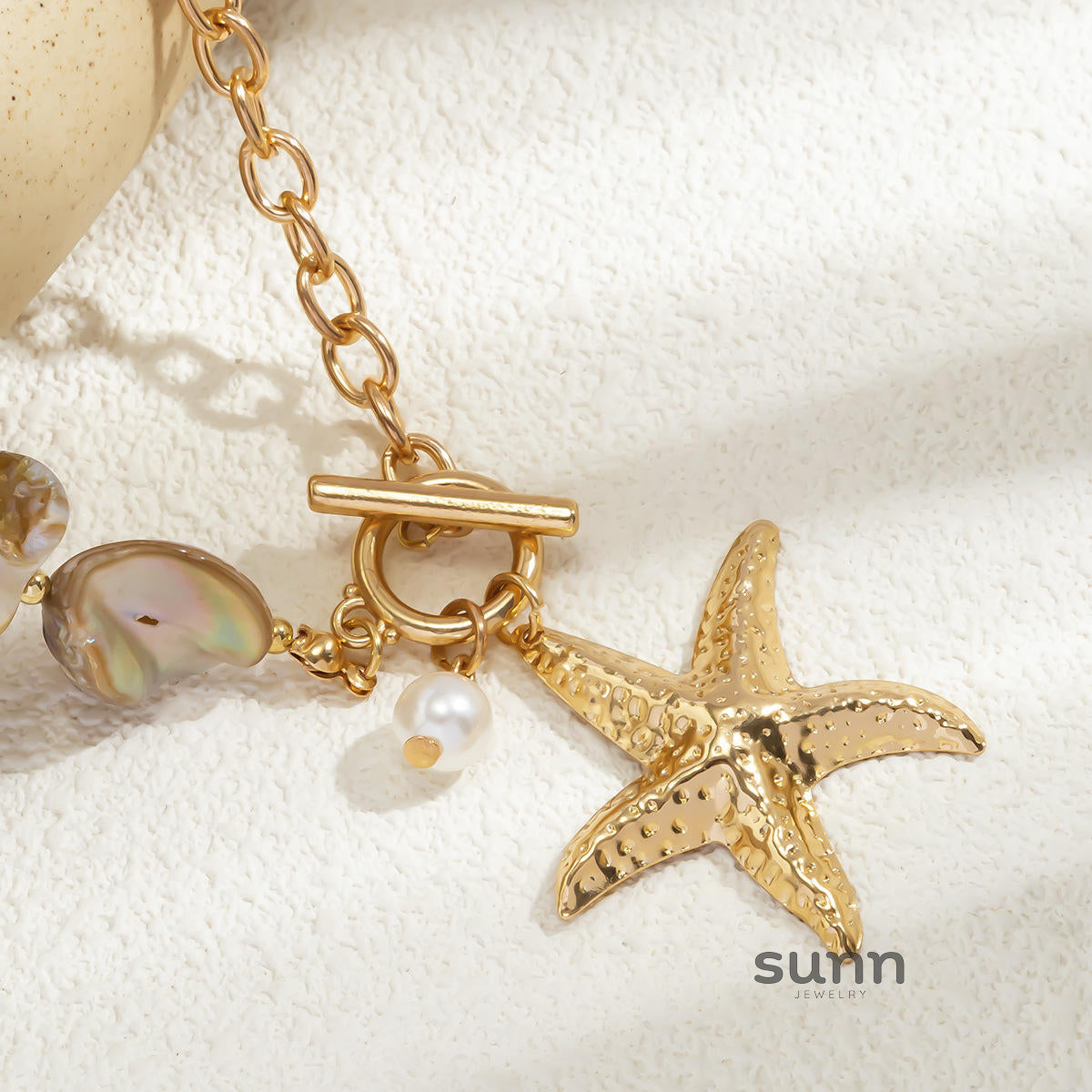 Mahalia Starfish Shell Beaded Necklace [8S7H7MUW]