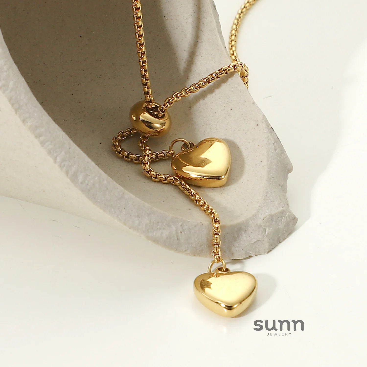 Mahalia Two Heart Y-Necklace