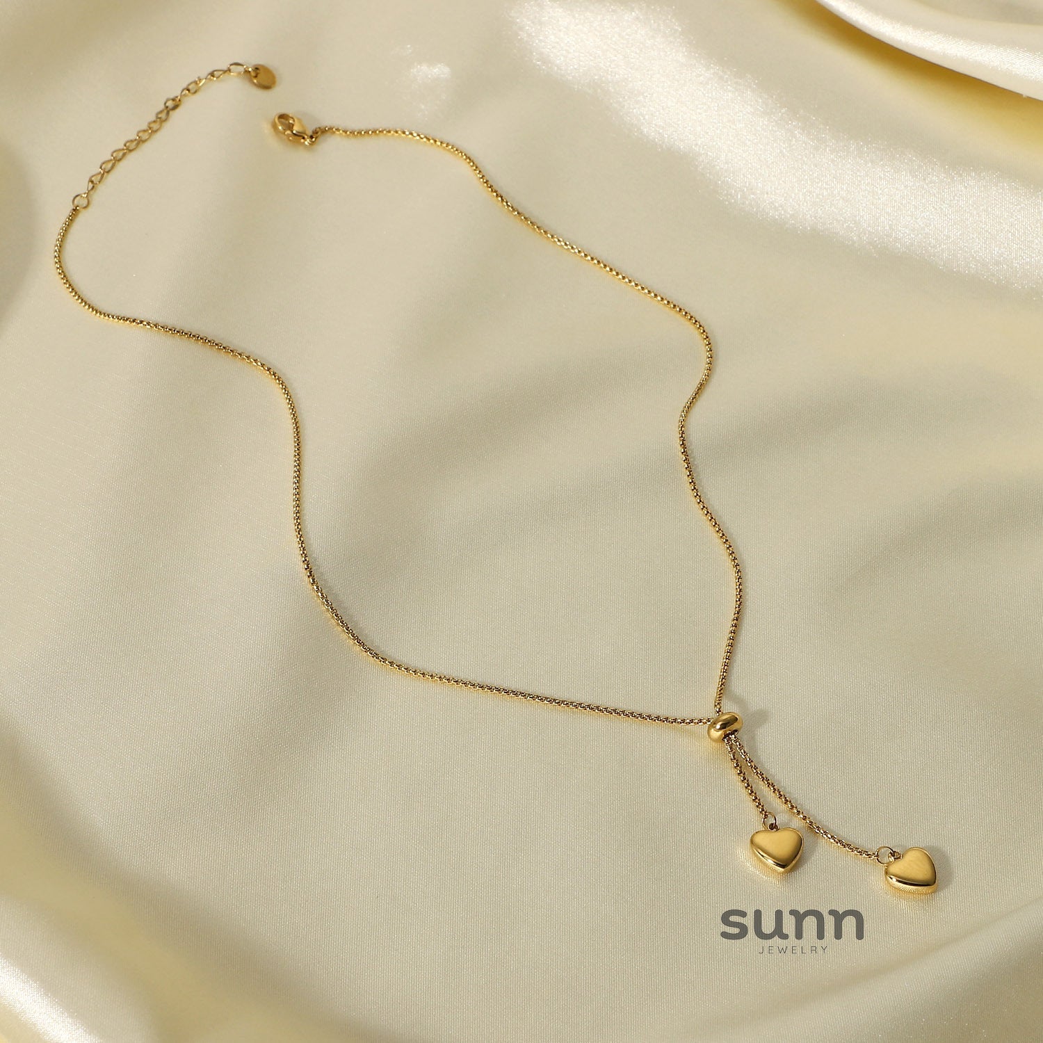 Mahalia Two Heart Y-Necklace