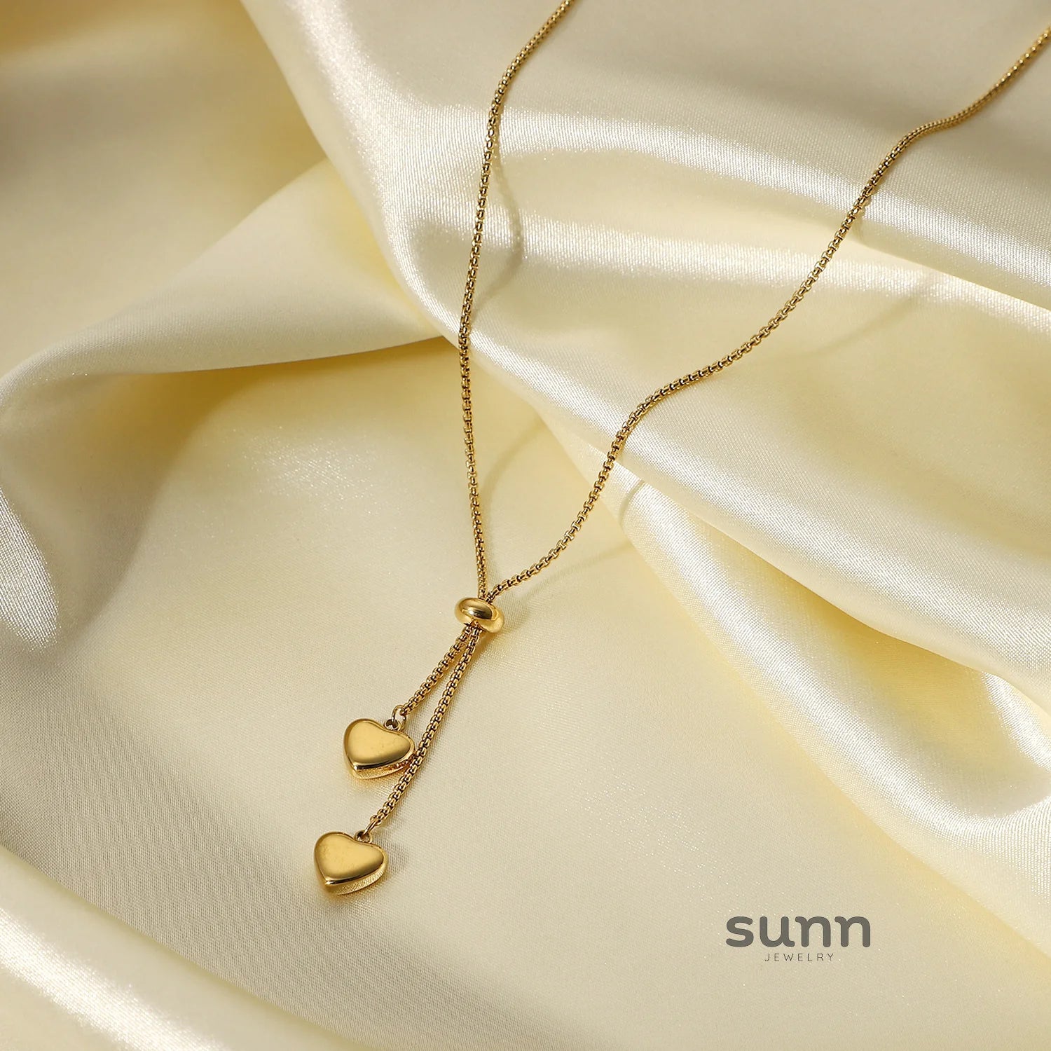 Mahalia Two Heart Y-Necklace