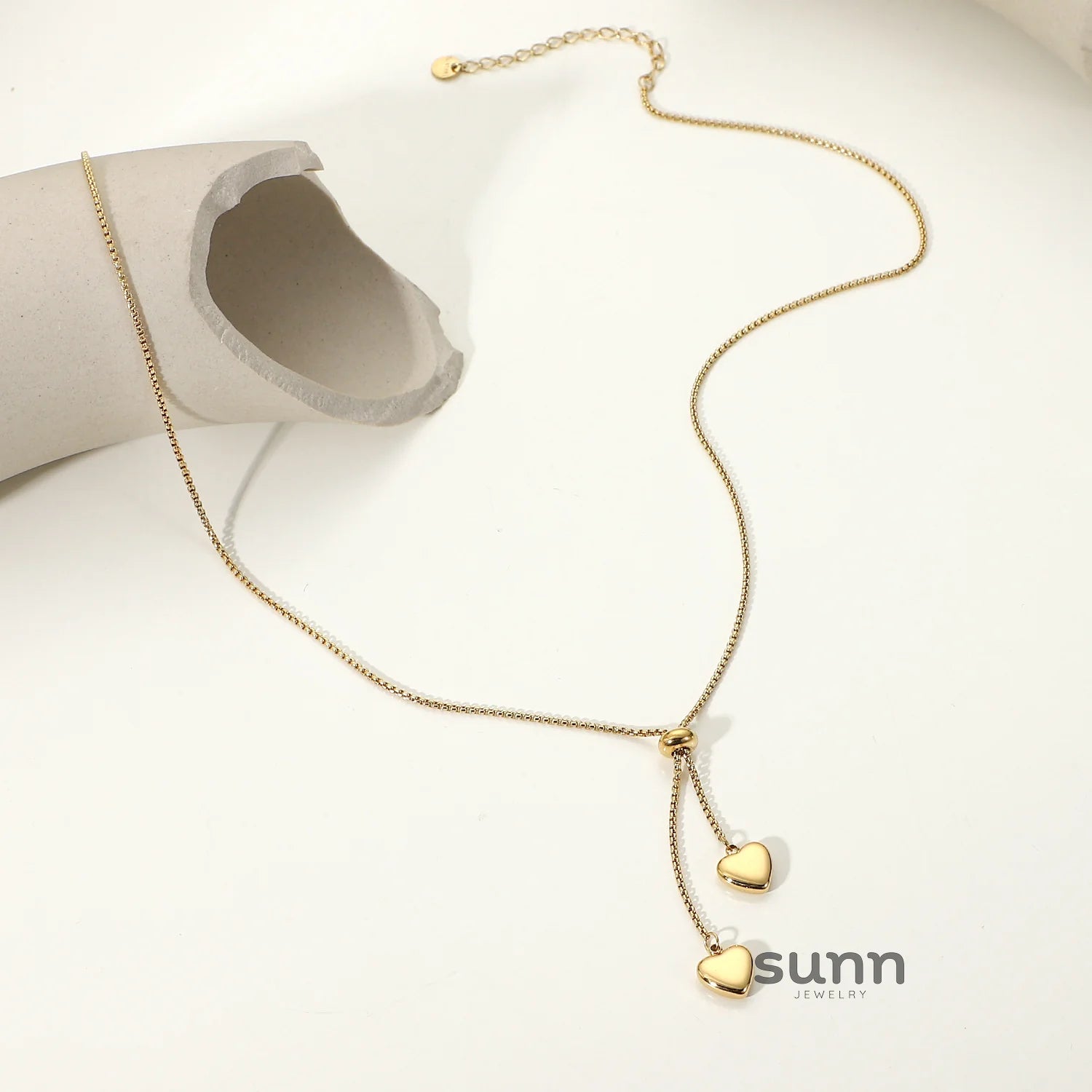 Mahalia Two Heart Y-Necklace