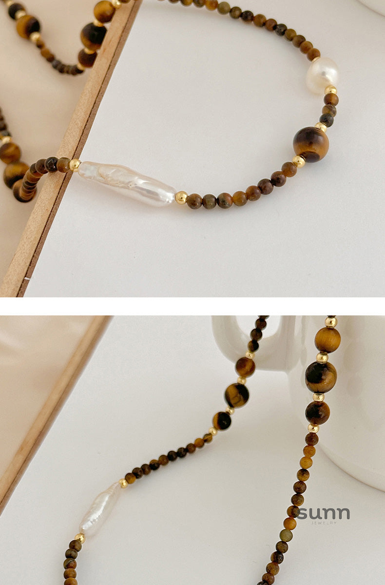 Mahi Beaded Tiger Eye Necklace [GQ46HWV7]