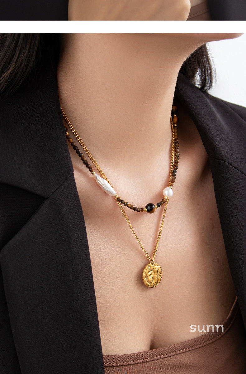 Mahi Beaded Tiger Eye Necklace [D8Z06P6T]