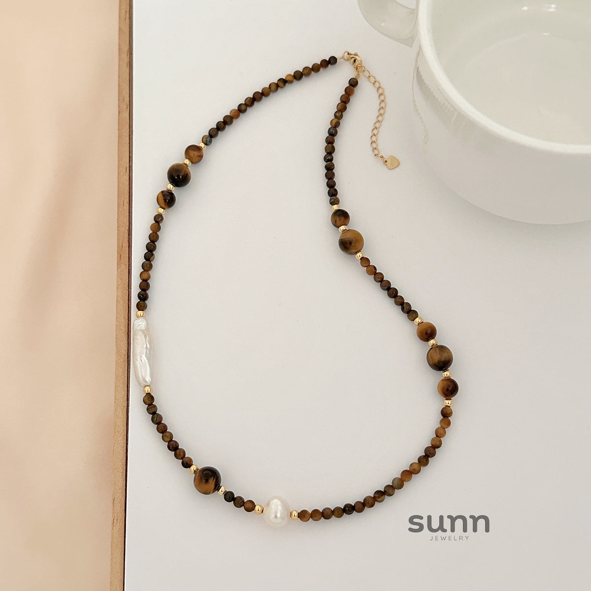 Mahi Beaded Tiger Eye Necklace [MDCDHS2Y]