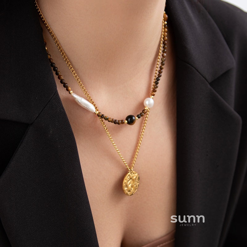 Mahi Beaded Tiger Eye Necklace [VVSKPDUG]