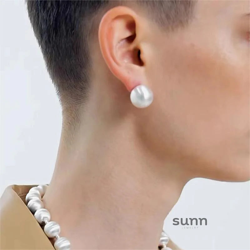 Mahi Brushed Sphere Studs