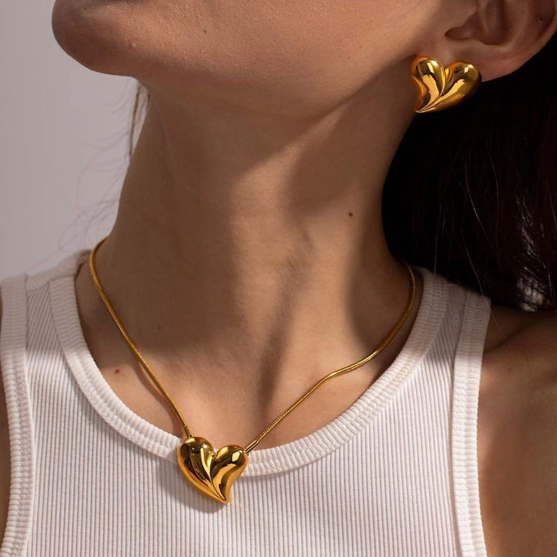 Mahi Heart Pendant Set [T25X38JE]