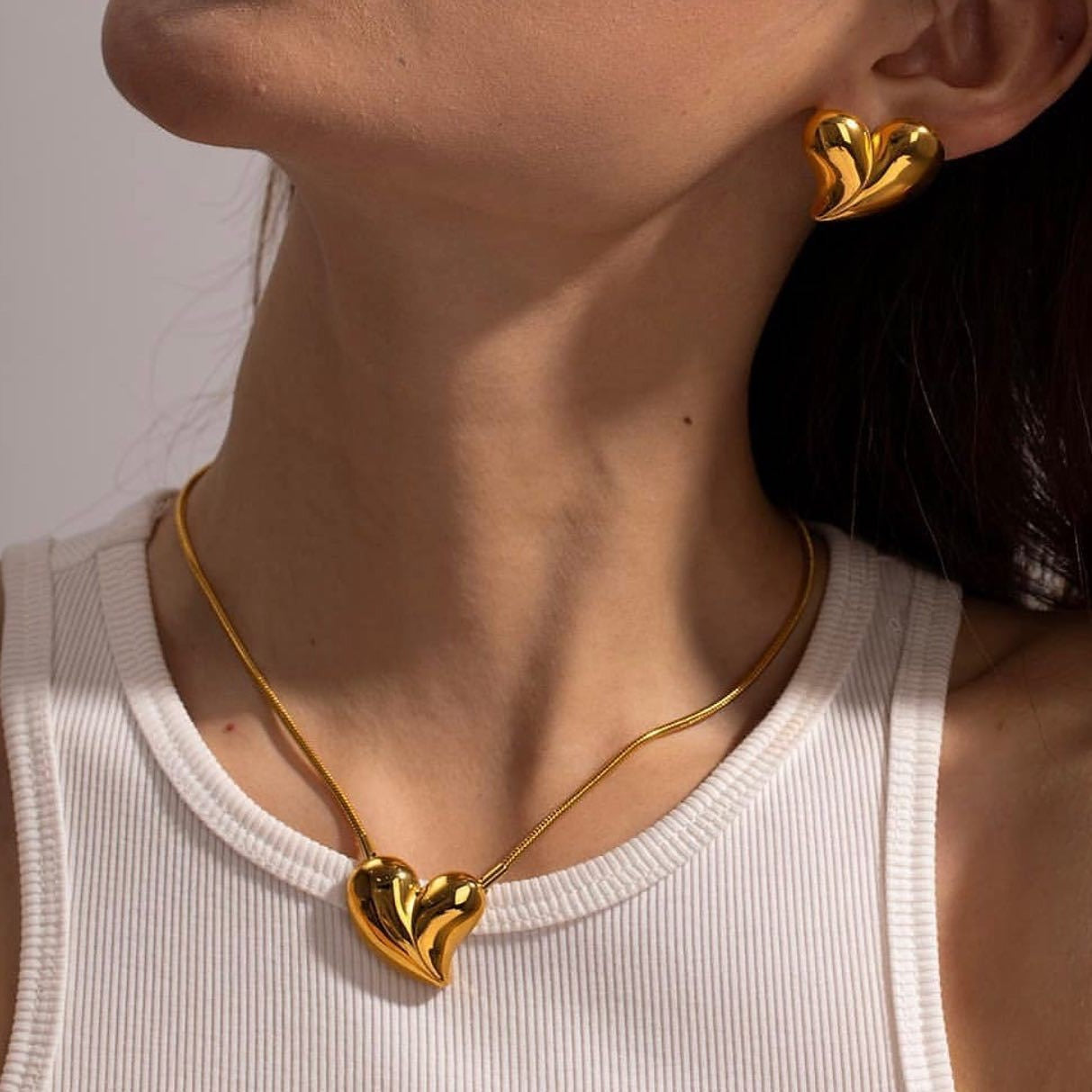 Mahi Heart Pendant Set [T25X38JE]