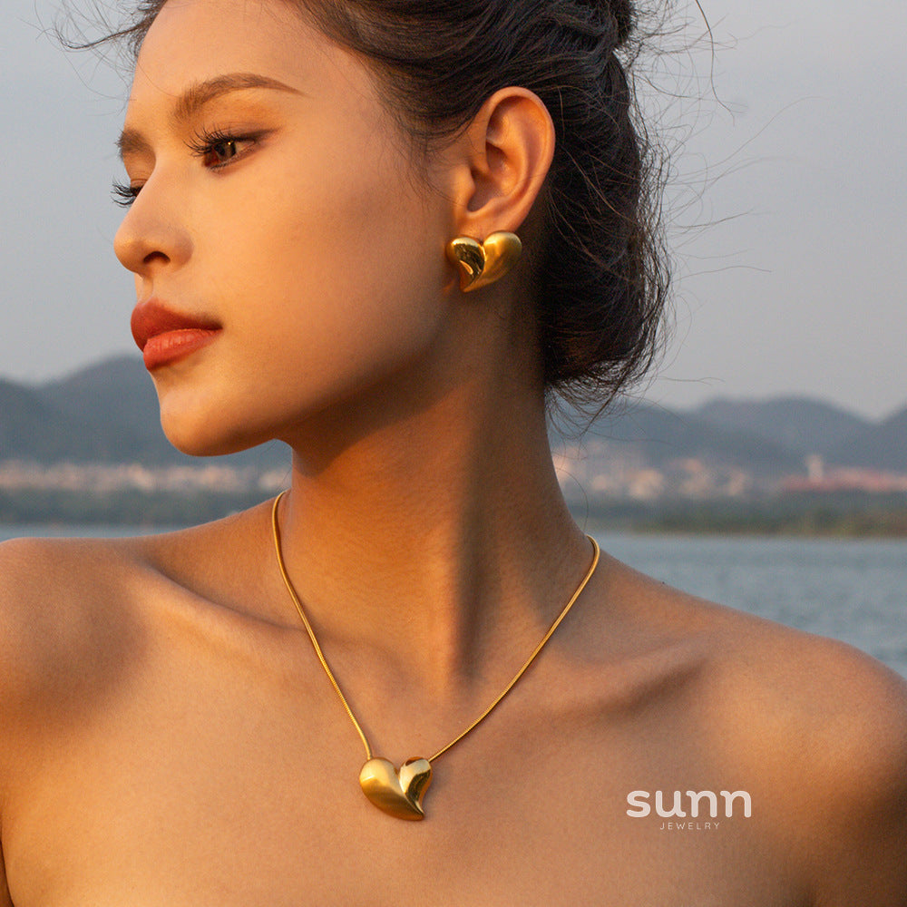 Mahi Heart Pendant Set [T25X38JE]