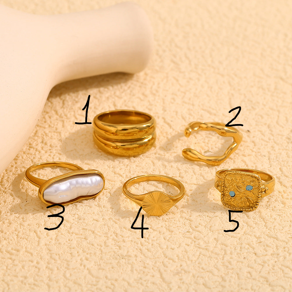 Mahlia Plated Modern Rings