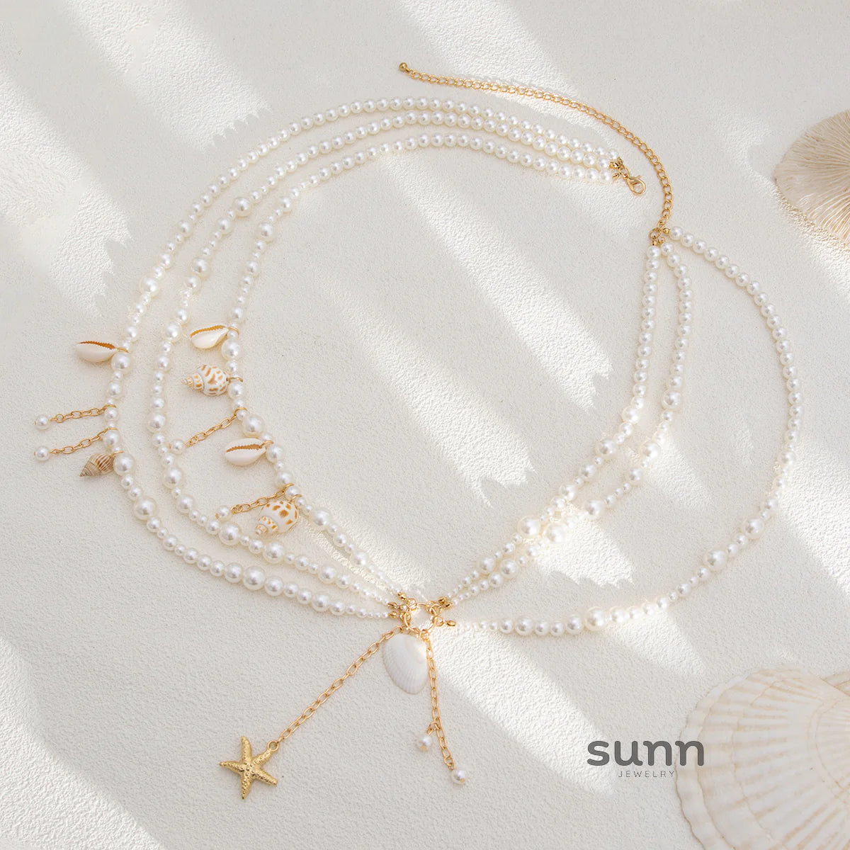Mahogany Pearl Beach Waist Chain