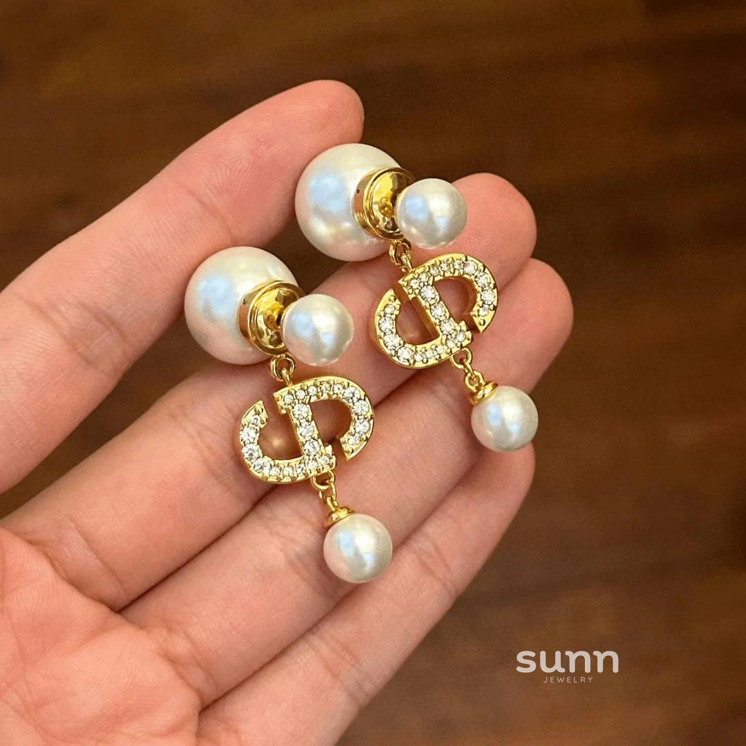 Mai Pearl Star Drop Earrings