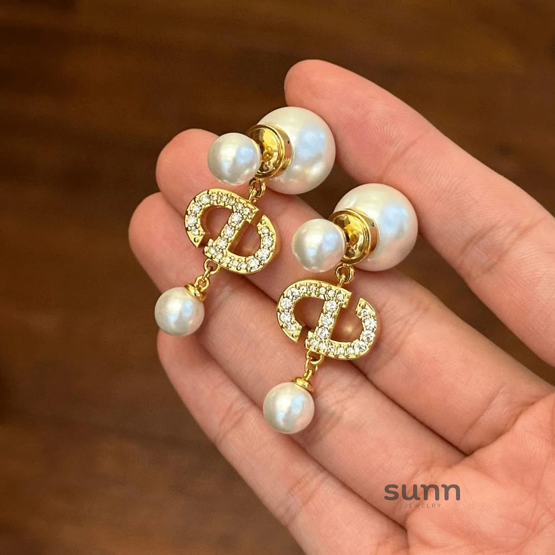 Mai Pearl Star Drop Earrings