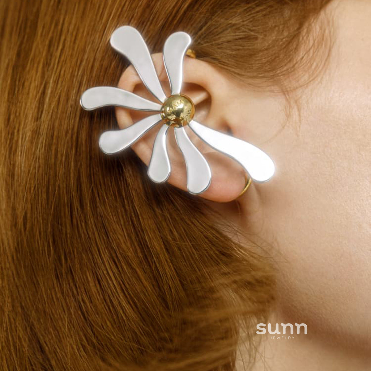 Mai Two-Tone Steel Earrings [MYV7JSDZ]