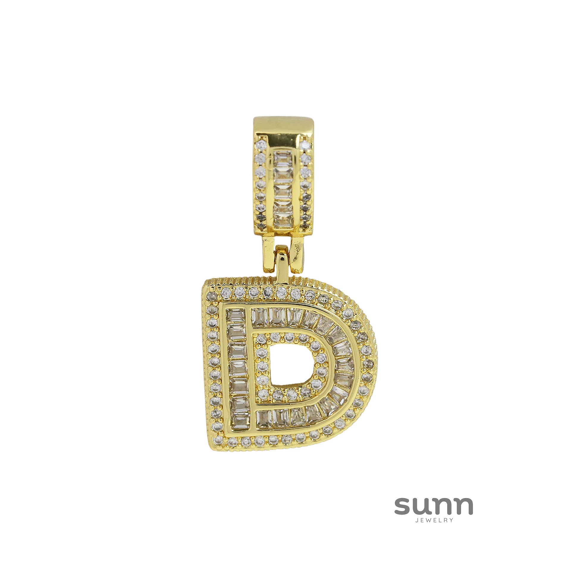 Maida Gold Letter Pendant Necklace [T6XI70J4]