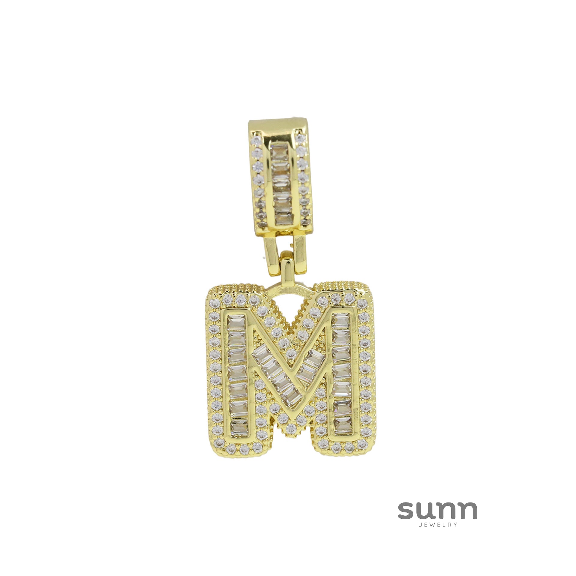 Maida Gold Letter Pendant Necklace [TNXCUPFP]