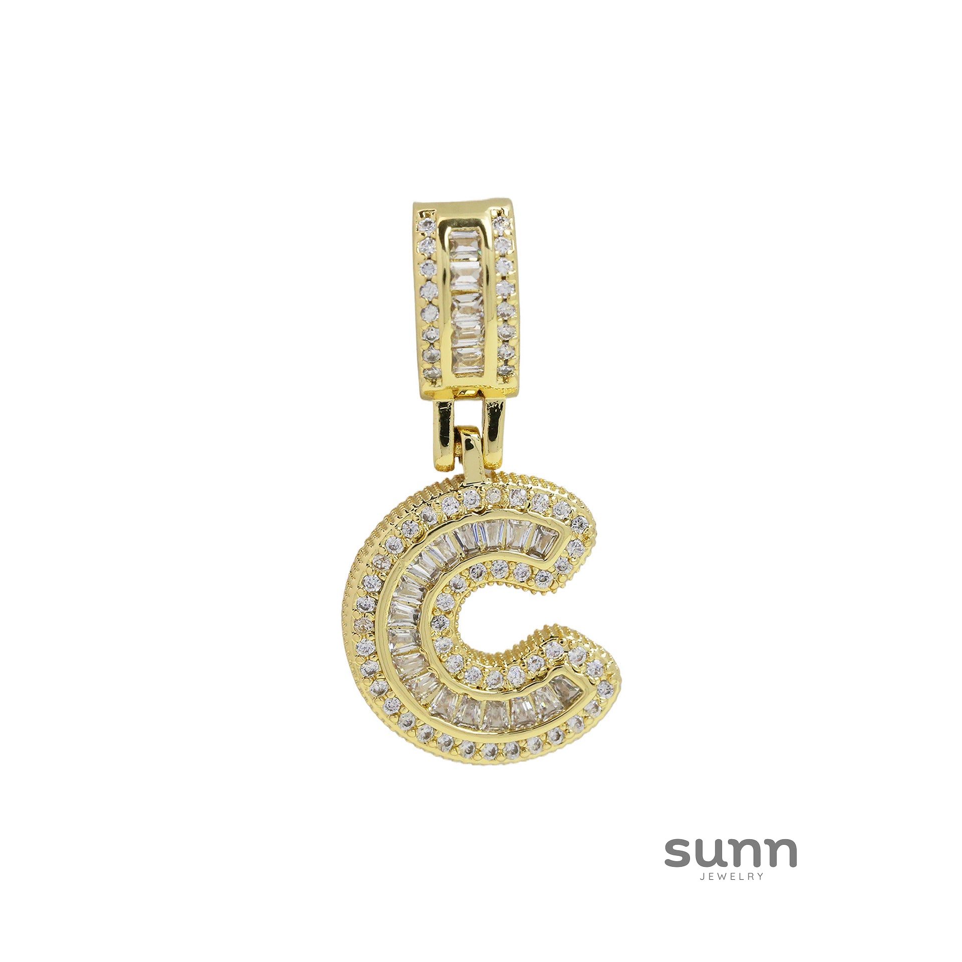 Maida Gold Letter Pendant Necklace [ZGLI2Y1W]