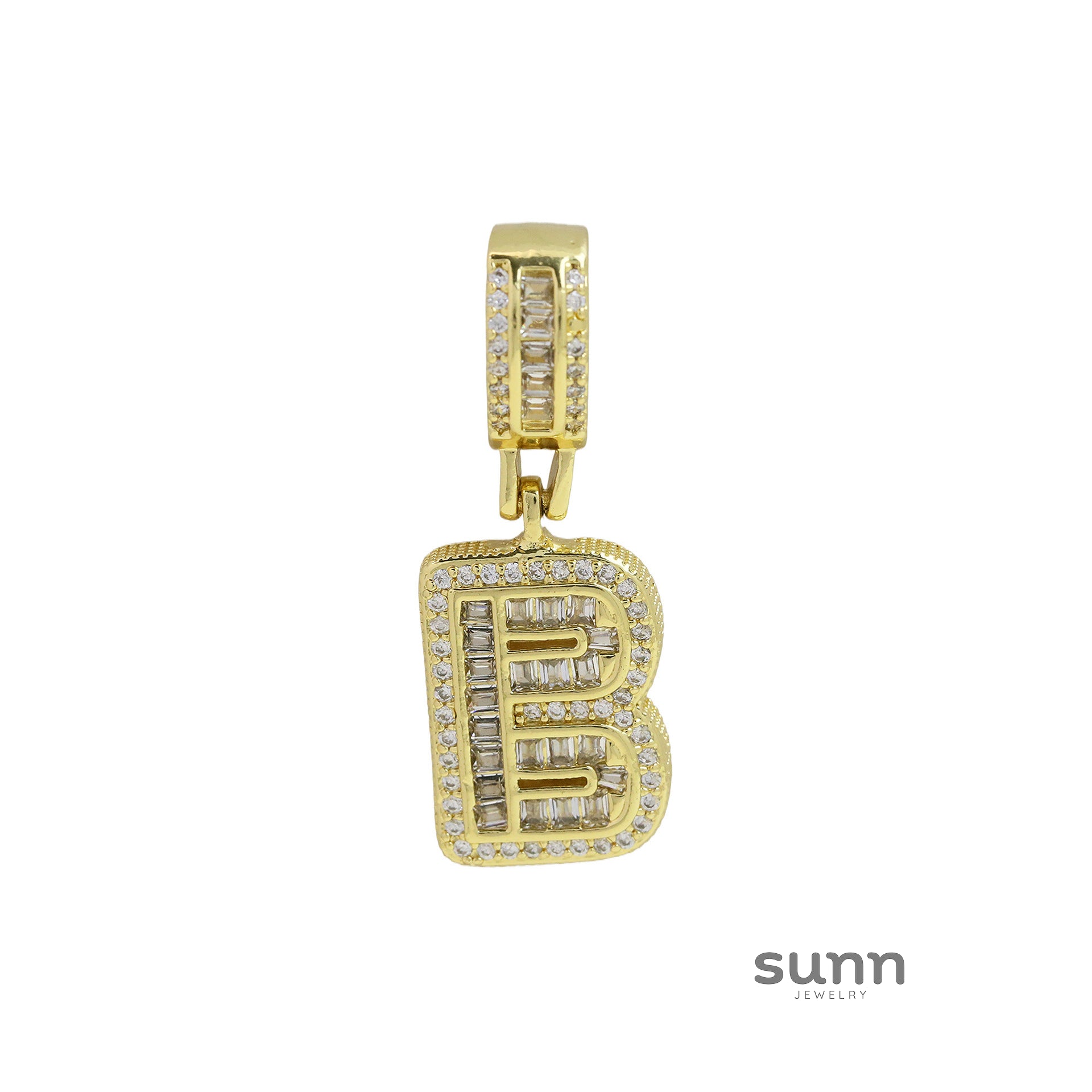 Maida Gold Letter Pendant Necklace [Z979CPHL]