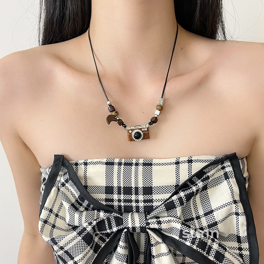 Maida Vintage Camera Necklace [AN225AOD]