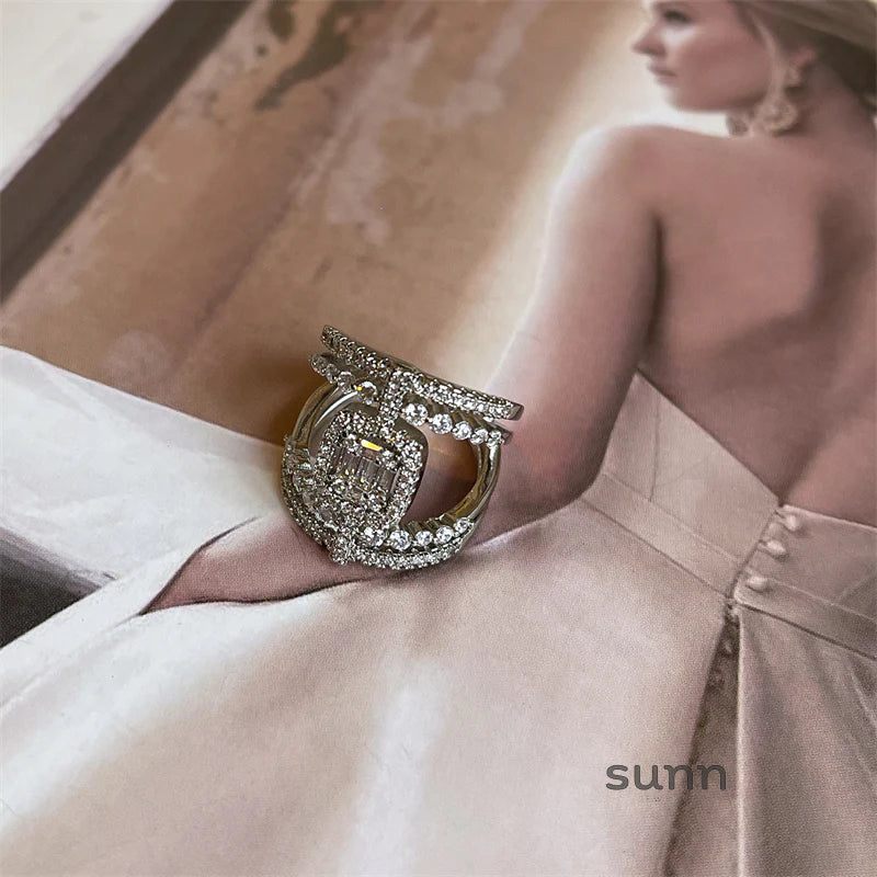Mairead Ornate Zircon Baroque Ring